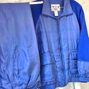 Retro SUNTERRA Ladies Windsuit.Jacket/Pants Not worn.Quilted/Poly/Silk Sz Medium